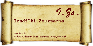 Izsáki Zsuzsanna névjegykártya