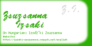 zsuzsanna izsaki business card